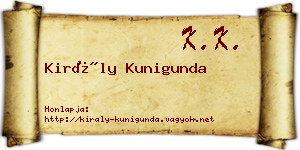 Király Kunigunda névjegykártya